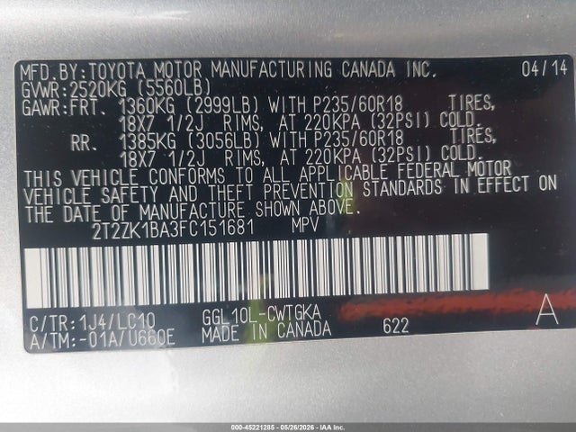 Lexus RX 350 2015 2T2ZK1BA3FC151681 Image 9