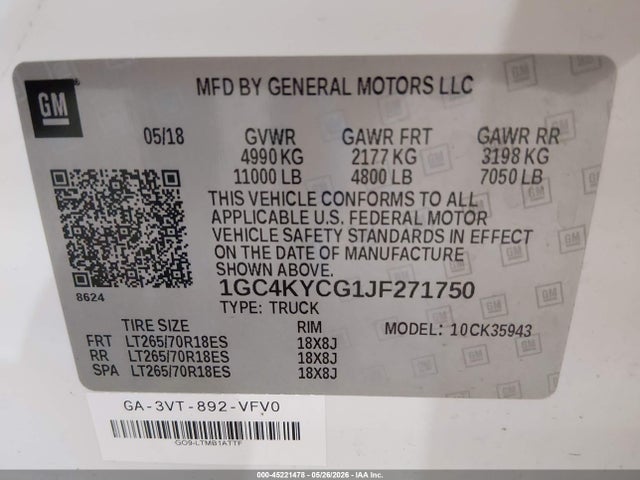 Chevrolet Silverado 3500hd Wt 2018 1GC4KYCG1JF271750 Image 9