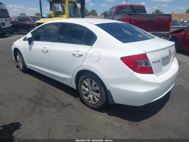 2012 Honda Civic Lx მანქანა იყიდება აუქციონზე, vin: 19XFB2F5XCE373108, აუქციონის ნომერი: 45221700