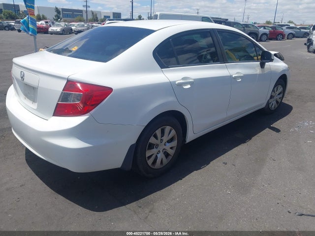 2012 Honda Civic Lx მანქანა იყიდება აუქციონზე, vin: 19XFB2F5XCE373108, აუქციონის ნომერი: 45221700