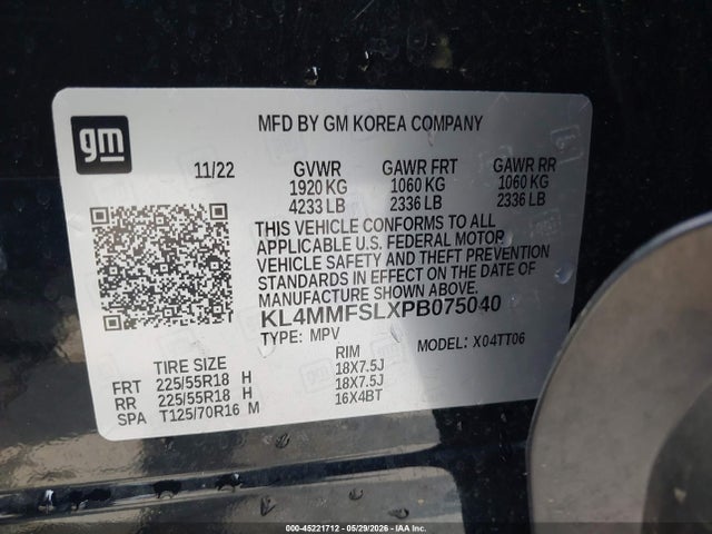 Aukcja sprzedaży 2023 Buick Encore Gx Essence Fwd, vin: KL4MMFSLXPB075040, numer aukcji: 45221712