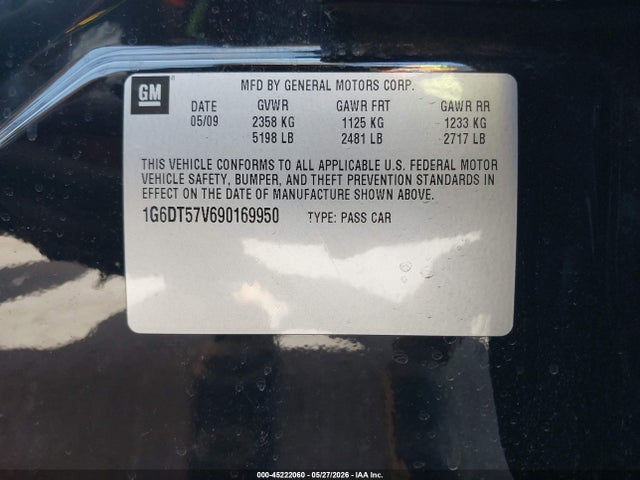 Aukcja sprzedaży 2009 Cadillac Cts Standard, vin: 1G6DT57V690169950, numer aukcji: 45222060