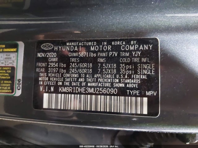 Hyundai Palisade Se 2021 KM8R1DHE3MU256090 Image 9