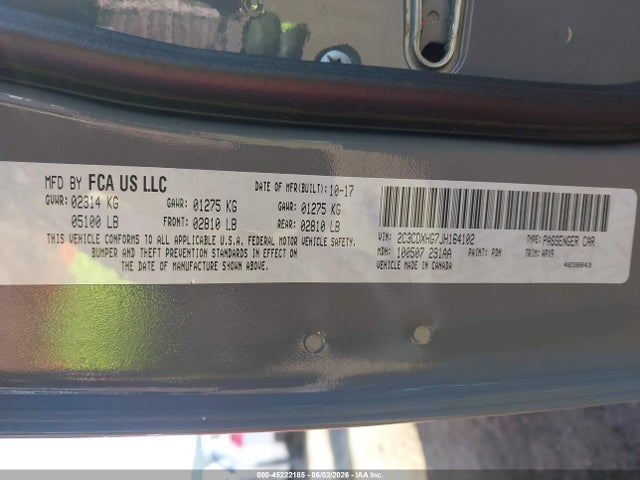 2C3CDXHG7JH164102 Dodge Charger Sxt Plus Rwd