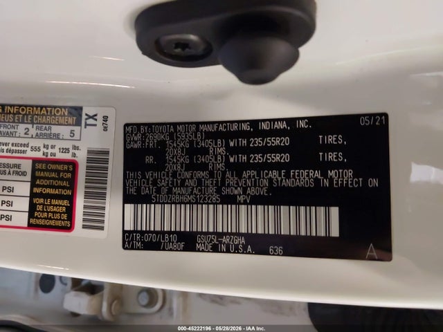 Toyota Highlander Limited 2021 5TDDZRBH6MS123285 Image 9