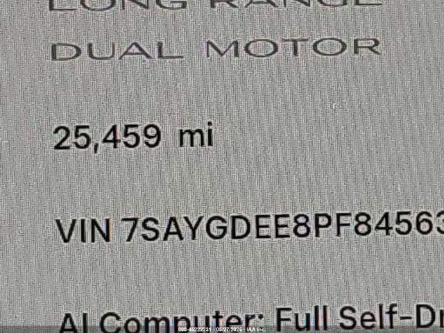 Продажа на аукционе авто 2023 Tesla Model Y, vin: 7SAYGDEE8PF845638, номер лота: 45222231