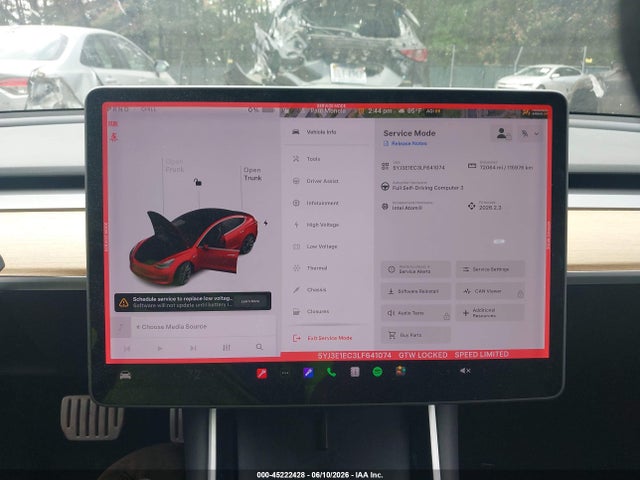 45222428 :رقم المزاد ، 5YJ3E1EC3LF641074 vin ، 2020 Tesla Model 3 Performance Dual Motor All-wheel Drive مزاد بيع