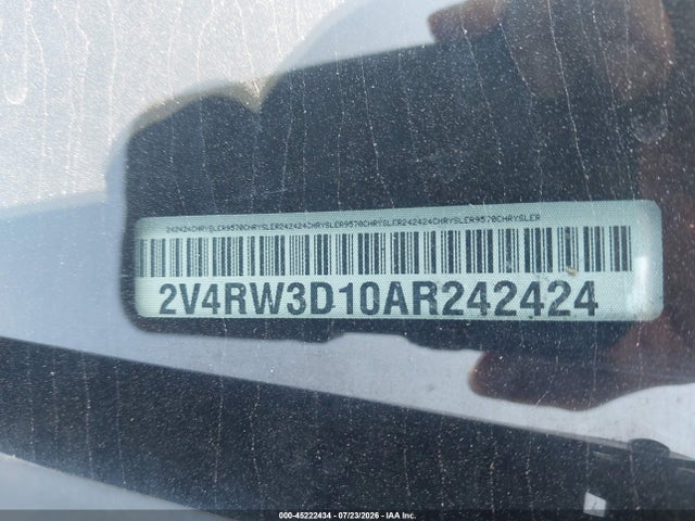 Aukcja sprzedaży 2010 Volkswagen Routan Se, vin: 2V4RW3D10AR242424, numer aukcji: 45222434