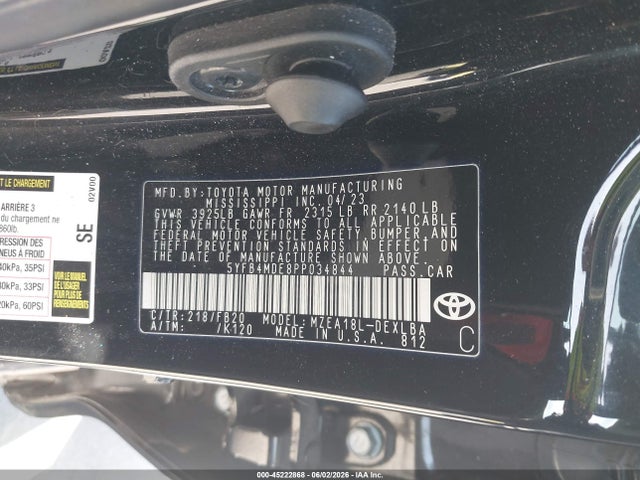 5YFB4MDE8PP034844 Toyota COROLLA LE