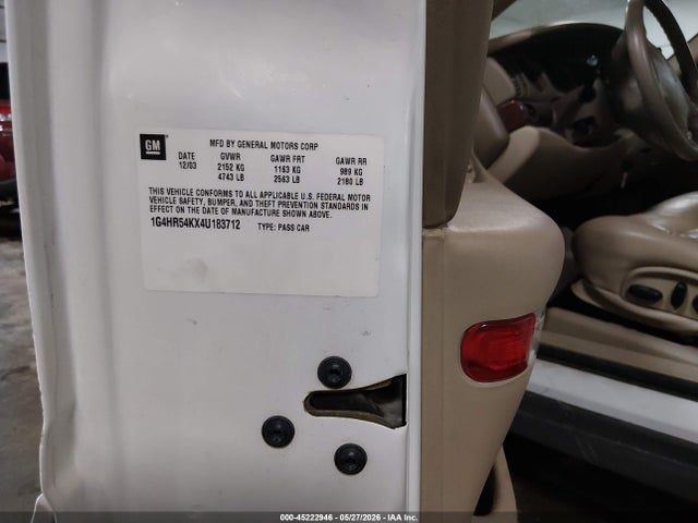 Aukcja sprzedaży 2004 Buick Lesabre Limited, vin: 1G4HR54KX4U183712, numer aukcji: 45222946