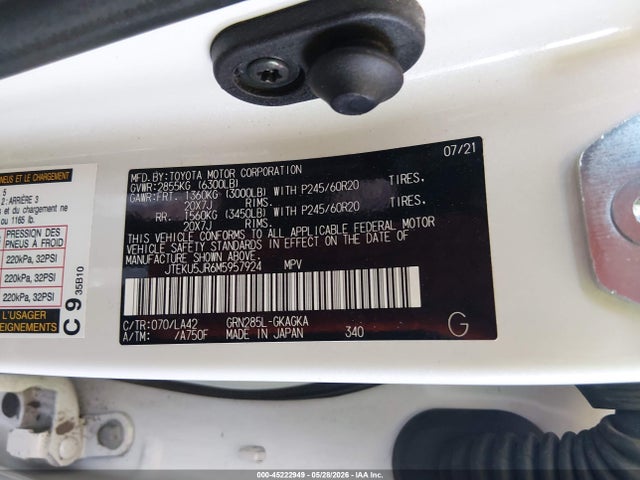 Toyota 4runner Limited 2021 JTEKU5JR6M5957924 Image 9