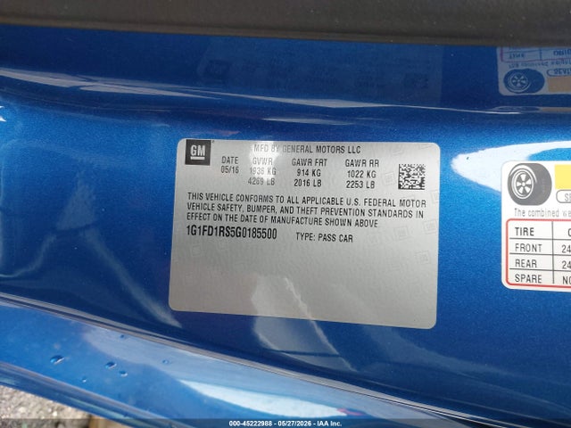 Chevrolet Camaro 2lt 2016 1G1FD1RS5G0185500 Image 9
