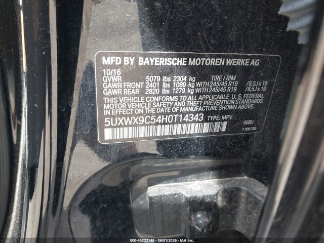 Продажа на аукционе авто 2017 Bmw X3 Xdrive28i, vin: 5UXWX9C54H0T14343, номер лота: 45223148