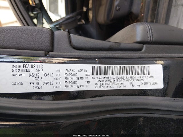 1C4RJFAG8FC158323 Jeep Grand Cherokee Laredo