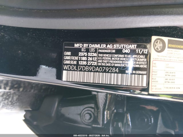 Продажа на аукционе авто 2013 Mercedes-benz Cls 550, vin: WDDLJ7DB9DA079284, номер лота: 45223310