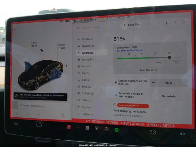 45223352 :رقم المزاد ، 5YJ3E1EB9NF123996 vin ، 2022 Tesla Model 3 Long Range Dual Motor All-wheel Drive مزاد بيع