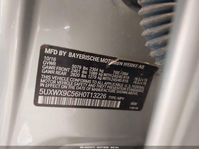 Продажа на аукционе авто 2017 Bmw X3 Xdrive28i, vin: 5UXWX9C56H0T13226, номер лота: 45223372