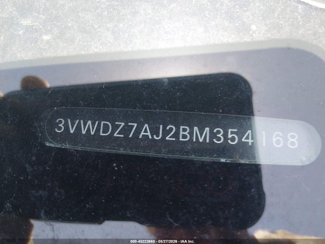 Продаж на аукціоні авто 2011 Volkswagen Jetta 2.5l Se, vin: 3VWDZ7AJ2BM354168, номер лоту: 45223660