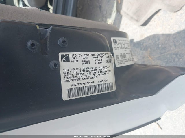 Aukcja sprzedaży 2002 Saturn S-series Sl, vin: 1G8ZF52872Z257719, numer aukcji: 45223664
