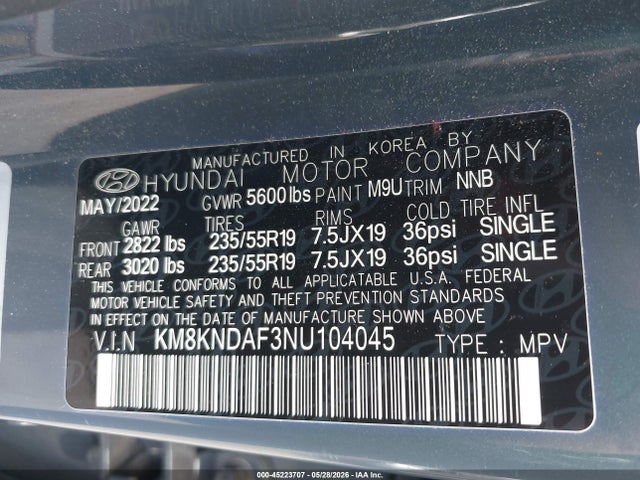 Hyundai Ioniq 5 Sel 2022 KM8KNDAF3NU104045 Image 9