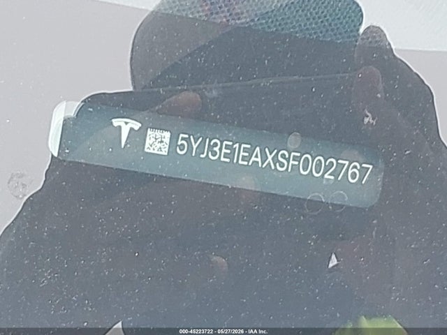 Продаж на аукціоні авто 2025 Tesla Model 3 Long Range Rear-wheel Drive/standard Rear-wheel Drive, vin: 5YJ3E1EAXSF002767, номер лоту: 45223722