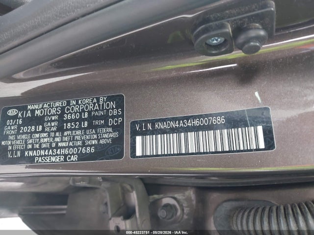 Aukcja sprzedaży 2017 Kia Rio Ex, vin: KNADN4A34H6007686, numer aukcji: 45223751
