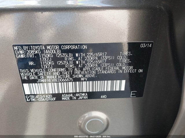 Toyota Rav4 Xle 2014 JTMRFREV8ED066875 Image 9