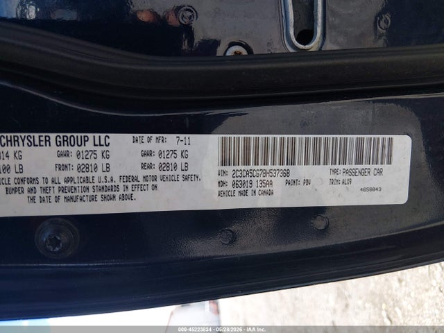 Aukcja sprzedaży 2011 Chrysler 300 Limited, vin: 2C3CA5CG7BH537368, numer aukcji: 45223834