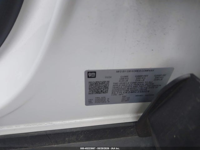 KL77LGE24RC216029 Chevrolet Trax Fwd 1rs