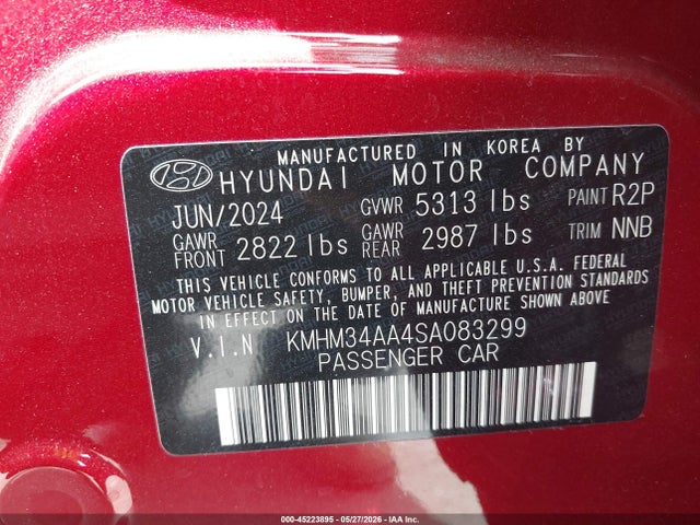 Hyundai Ioniq 6 Sel 2025 KMHM34AA4SA083299 Image 9