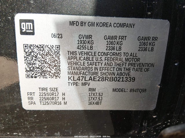 45224257 :رقم المزاد ، KL47LAE28RB021339 vin ، 2024 Buick Envista Preferred Fwd مزاد بيع