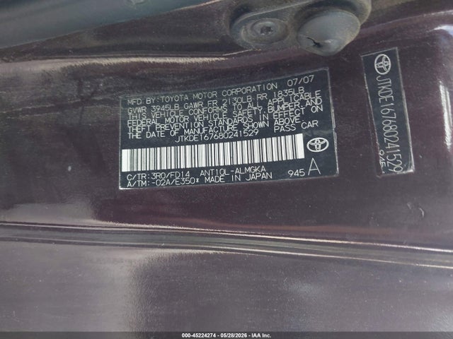 Продаж на аукціоні авто 2008 Scion Tc, vin: JTKDE167680241529, номер лоту: 45224274