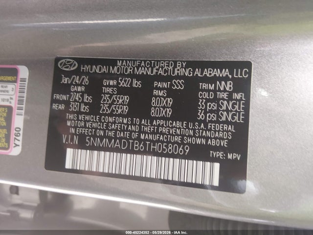 5NMMADTB6TH058069 Genesis Gv70 2.5t