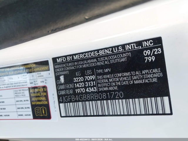 4JGFB4GB8RB081720 Mercedes-Benz Gle 450 Plug-in Hybrid 4matic