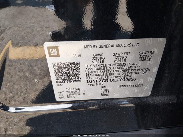 Aukcja sprzedaży 2020 Cadillac Xt4 Fwd Premium Luxury, vin: 1GYFZCR4XLF030626, numer aukcji: 45224538