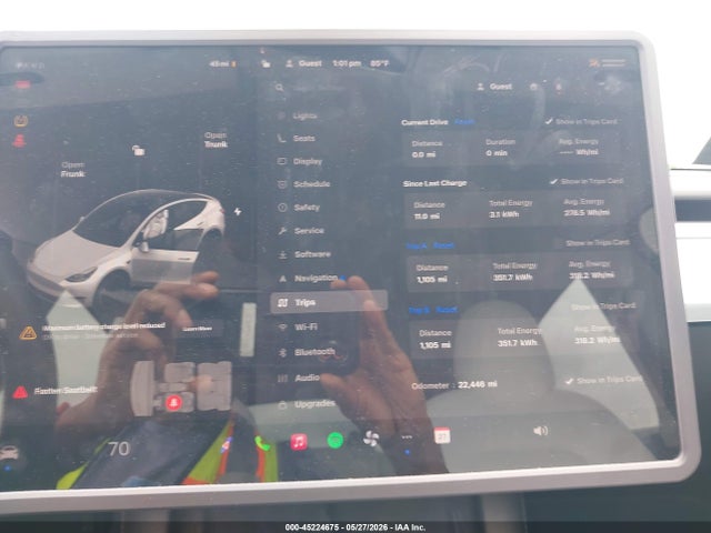 45224675 :رقم المزاد ، 7SAYGDEF5NF461905 vin ، 2022 Tesla Model Y Performance Dual Motor All-wheel Drive مزاد بيع