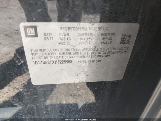 1G1ZB5STXHF225968 Chevrolet MALIBU LS