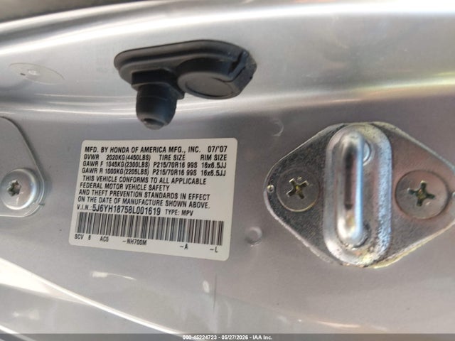 2008 Honda Element Ex მანქანა იყიდება აუქციონზე, vin: 5J6YH18758L001619, აუქციონის ნომერი: 45224723