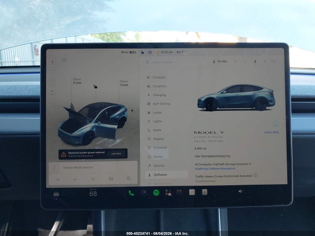 Продажа на аукционе авто 2026 Tesla Model Y All-wheel Drive/long Range Launch Series/premium All-wheel Drive, vin: 7SAYGDEE2TA392723, номер лота: 45224741
