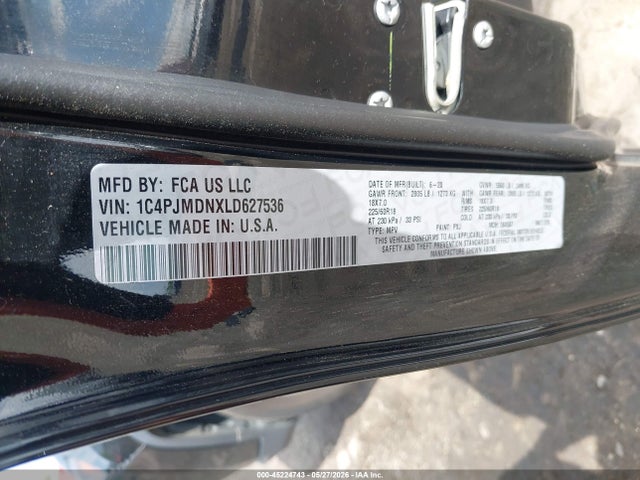 1C4PJMDNXLD627536 Jeep Cherokee Limited 4x4