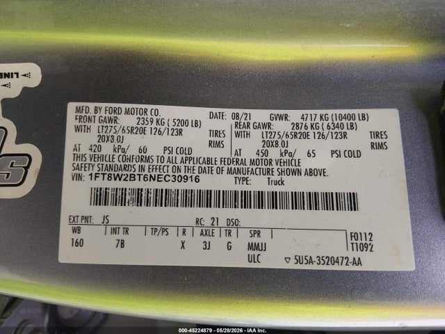 Ford F-250 Platinum 2022 1FT8W2BT6NEC30916 Image 9