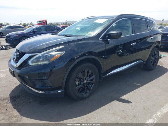 2018 Nissan Murano Sv მანქანა იყიდება აუქციონზე, vin: 5N1AZ2MH6JN163936, აუქციონის ნომერი: 45224955