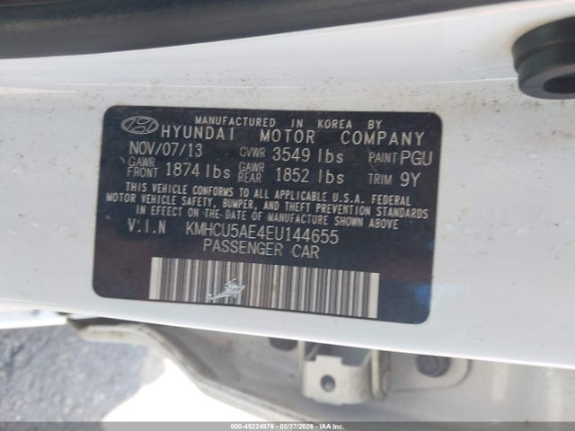 Aukcja sprzedaży 2014 Hyundai Accent Se, vin: KMHCU5AE4EU144655, numer aukcji: 45224976