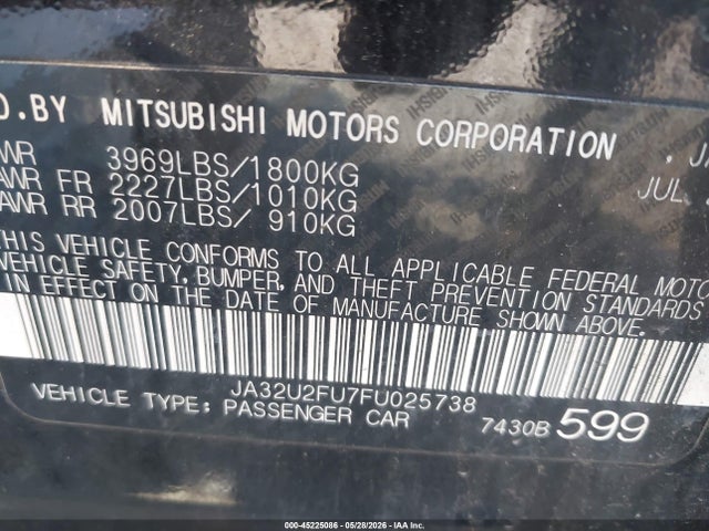 Mitsubishi LANCER ES 2015 JA32U2FU7FU025738 Image 9