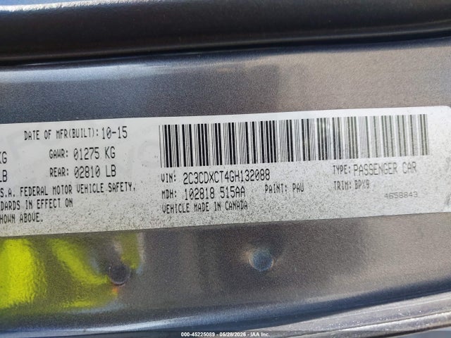 Продаж на аукціоні авто 2016 Dodge Charger R/t, vin: 2C3CDXCT4GH132088, номер лоту: 45225089