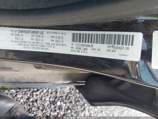 45225104 :رقم المزاد ، 1C3CCCABXFN600188 vin ، 2015 Chrysler 200 Limited مزاد بيع