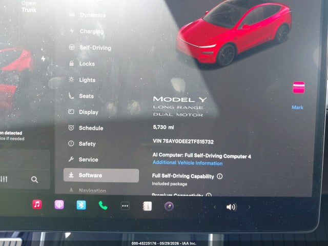Продаж на аукціоні авто 2026 Tesla Model Y All-wheel Drive/long Range Launch Series/premium All-wheel Drive, vin: 7SAYGDEE2TF515732, номер лоту: 45225176