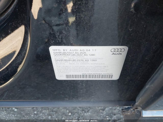 Aukcja sprzedaży 2011 Audi Q5 3.2 Premium Plus, vin: WA1WKAFP0BA107927, numer aukcji: 45225307