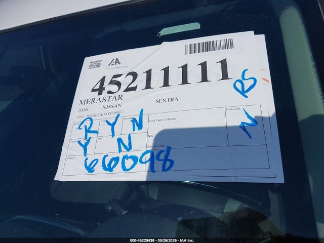 Nissan SENTRA S 2016 3N1AB7AP0GY304953 Image 13