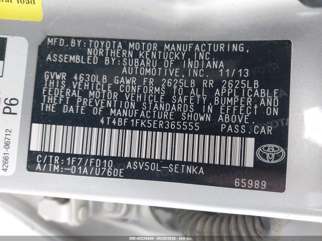 4T4BF1FK5ER365555 Toyota CAMRY LE